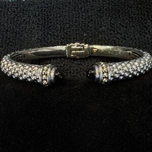 Lagos Caviar Color Collection Bracelet Cuff Silver and 18ct Gold